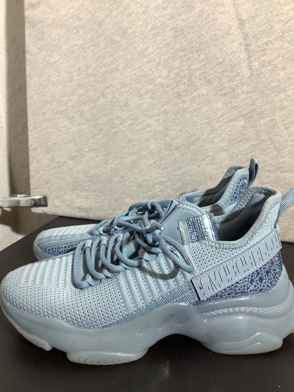Steve Madden Light Blue Women's Knit Athletic Sneakers